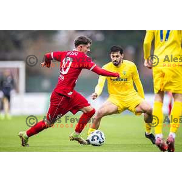 Emir Saitoski in action during Prva liga Telemach 2025/26 football match between NK Aluminij and NK Domzale in Sportni park Kidricevo, Slovenia on November 8, 2025. Photo: Jure Banfi