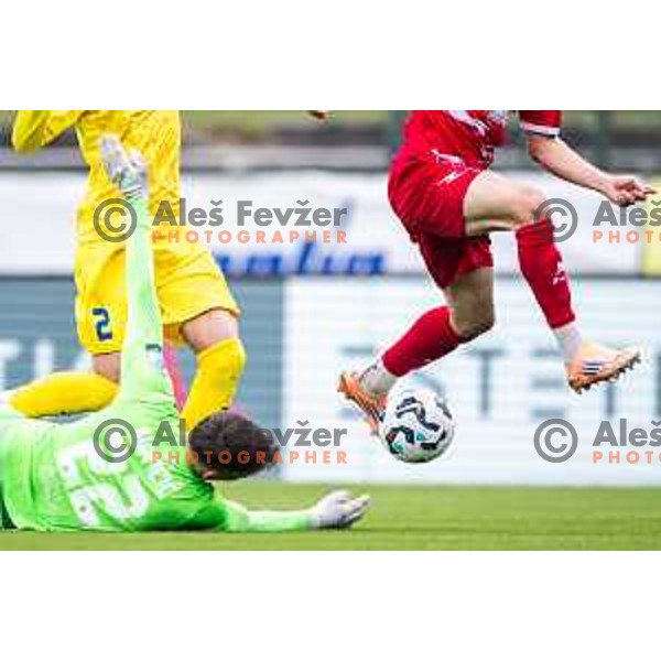 Benjamin Maticic in action during Prva liga Telemach 2025/26 football match between NK Aluminij and NK Domzale in Sportni park Kidricevo, Slovenia on November 8, 2025. Photo: Jure Banfi
