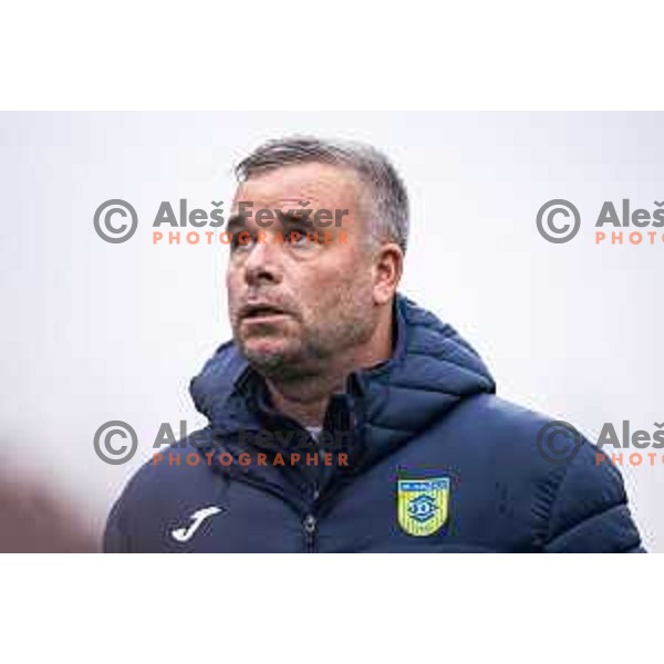 Anton Zlogar, head coach of NK Domzale during Prva liga Telemach 2025/26 football match between NK Aluminij and NK Domzale in Sportni park Kidricevo, Slovenia on November 8, 2025. Photo: Jure Banfi