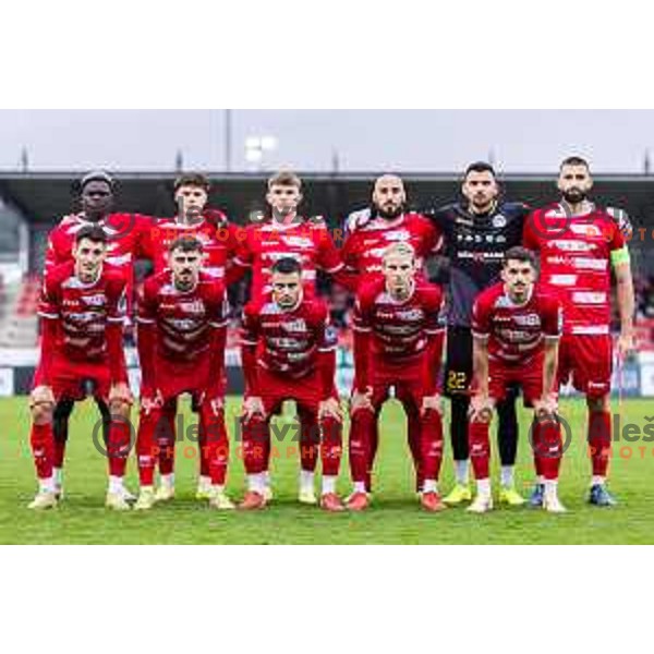 NK Aluminij starting eleven during Prva liga Telemach 2025/26 football match between NK Aluminij and NK Domzale in Sportni park Kidricevo, Slovenia on November 8, 2025. Photo: Jure Banfi