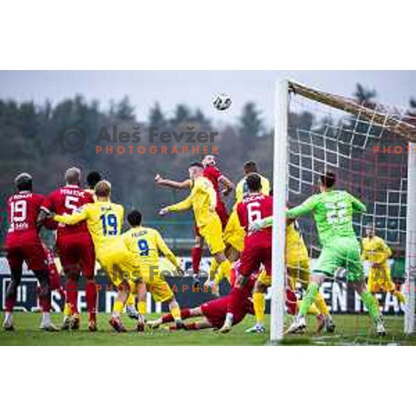 Aleksandar Zeljkovic in action during Prva liga Telemach 2025/26 football match between NK Aluminij and NK Domzale in Sportni park Kidricevo, Slovenia on November 8, 2025. Photo: Jure Banfi