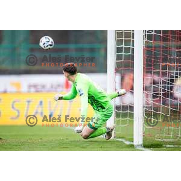 Benjamin Maticic in action during Prva liga Telemach 2025/26 football match between NK Aluminij and NK Domzale in Sportni park Kidricevo, Slovenia on November 8, 2025. Photo: Jure Banfi