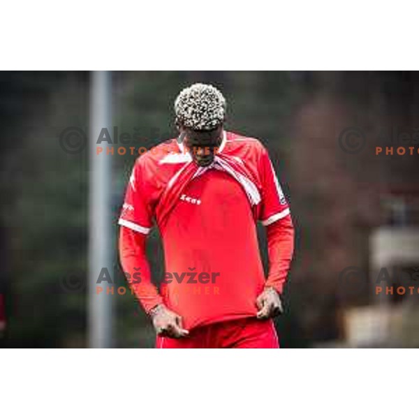 Aondowase Sule Wisdom celebrates goal during Prva liga Telemach 2025/26 football match between NK Aluminij and NK Domzale in Sportni park Kidricevo, Slovenia on November 8, 2025. Photo: Jure Banfi