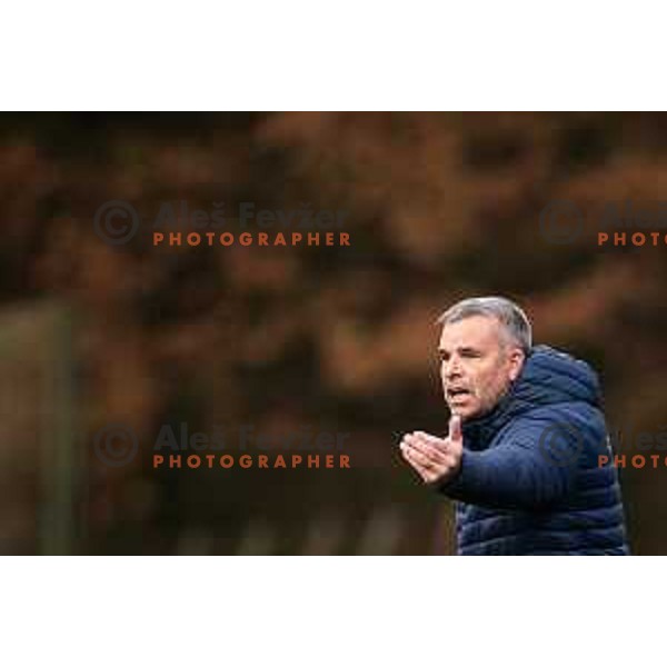 Anton Zlogar, head coach of NK Domzale during Prva liga Telemach 2025/26 football match between NK Aluminij and NK Domzale in Sportni park Kidricevo, Slovenia on November 8, 2025. Photo: Jure Banfi