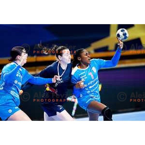 Grace Zaadi Deuna of Krim OTP Group Mercator in action during EHF Women’s Champions League 2025/2026 handball match between Krim OTP Group Mercator (SLO) and Odense Handbold (DEN) in Ljubljana, Slovenia on November 8, 2025. Photo: Filip Barbalic