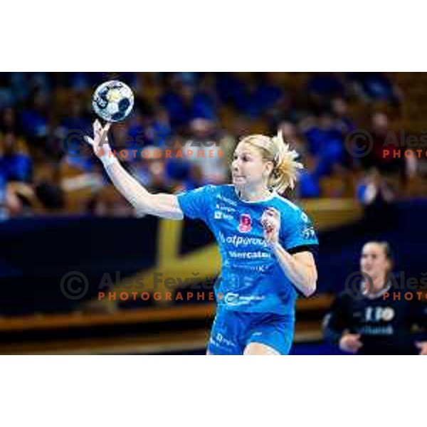Tamara Mavsar of Krim OTP Group Mercator in action during EHF Women’s Champions League 2025/2026 handball match between Krim OTP Group Mercator (SLO) and Odense Handbold (DEN) in Ljubljana, Slovenia on November 8, 2025. Photo: Filip Barbalic