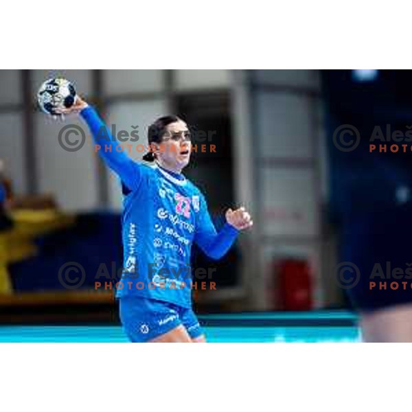 Tamara Horacek of Krim OTP Group Mercator in action during EHF Women’s Champions League 2025/2026 handball match between Krim OTP Group Mercator (SLO) and Odense Handbold (DEN) in Ljubljana, Slovenia on November 8, 2025. Photo: Filip Barbalic