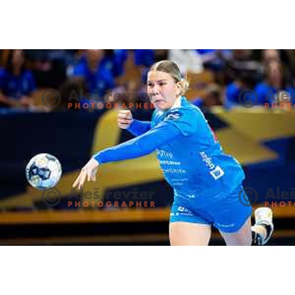 Philomena Egger of Krim OTP Group Mercator in action during EHF Women’s Champions League 2025/2026 handball match between Krim OTP Group Mercator (SLO) and Odense Handbold (DEN) in Ljubljana, Slovenia on November 8, 2025. Photo: Filip Barbalic
