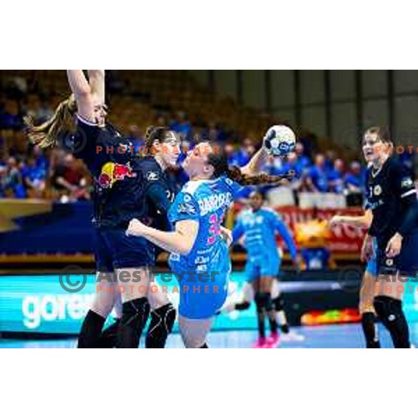 Sofie Bardrum-Larsen of Krim OTP Group Mercator in action during EHF Women’s Champions League 2025/2026 handball match between Krim OTP Group Mercator (SLO) and Odense Handbold (DEN) in Ljubljana, Slovenia on November 8, 2025. Photo: Filip Barbalic