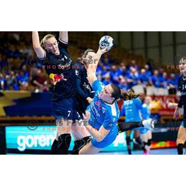 Sofie Bardrum-Larsen of Krim OTP Group Mercator in action during EHF Women’s Champions League 2025/2026 handball match between Krim OTP Group Mercator (SLO) and Odense Handbold (DEN) in Ljubljana, Slovenia on November 8, 2025. Photo: Filip Barbalic
