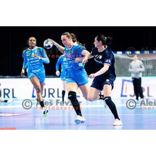 Sofie Bardrum-Larsen of Krim OTP Group Mercator in action during EHF Women’s Champions League 2025/2026 handball match between Krim OTP Group Mercator (SLO) and Odense Handbold (DEN) in Ljubljana, Slovenia on November 8, 2025. Photo: Filip Barbalic