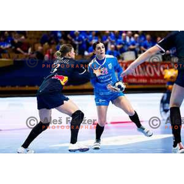 Tamara Horacek of Krim OTP Group Mercator in action during EHF Women’s Champions League 2025/2026 handball match between Krim OTP Group Mercator (SLO) and Odense Handbold (DEN) in Ljubljana, Slovenia on November 8, 2025. Photo: Filip Barbalic