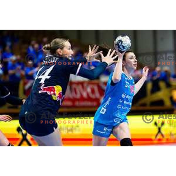 Nina Zulic of Krim OTP Group Mercator in action during EHF Women’s Champions League 2025/2026 handball match between Krim OTP Group Mercator (SLO) and Odense Handbold (DEN) in Ljubljana, Slovenia on November 8, 2025. Photo: Filip Barbalic