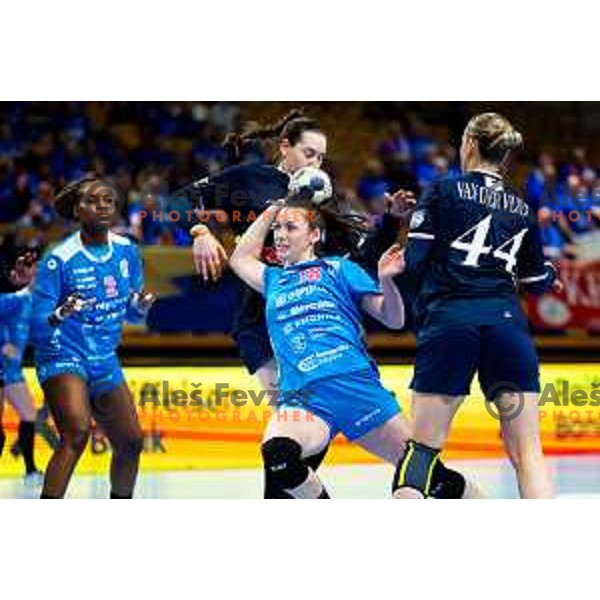 Nina Zulic of Krim OTP Group Mercator in action during EHF Women’s Champions League 2025/2026 handball match between Krim OTP Group Mercator (SLO) and Odense Handbold (DEN) in Ljubljana, Slovenia on November 8, 2025. Photo: Filip Barbalic