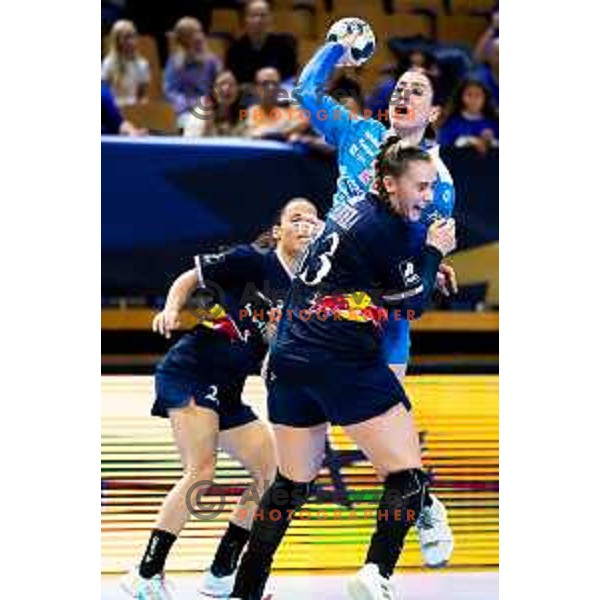 Tamara Horacek of Krim OTP Group Mercator in action during EHF Women’s Champions League 2025/2026 handball match between Krim OTP Group Mercator (SLO) and Odense Handbold (DEN) in Ljubljana, Slovenia on November 8, 2025. Photo: Filip Barbalic