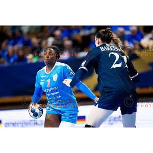 Grace Zaadi Deuna of Krim OTP Group Mercator in action during EHF Women’s Champions League 2025/2026 handball match between Krim OTP Group Mercator (SLO) and Odense Handbold (DEN) in Ljubljana, Slovenia on November 8, 2025. Photo: Filip Barbalic