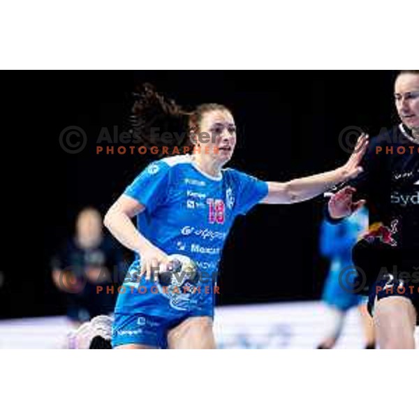 Nina Zulic of Krim OTP Group Mercator in action during EHF Women’s Champions League 2025/2026 handball match between Krim OTP Group Mercator (SLO) and Odense Handbold (DEN) in Ljubljana, Slovenia on November 8, 2025. Photo: Filip Barbalic