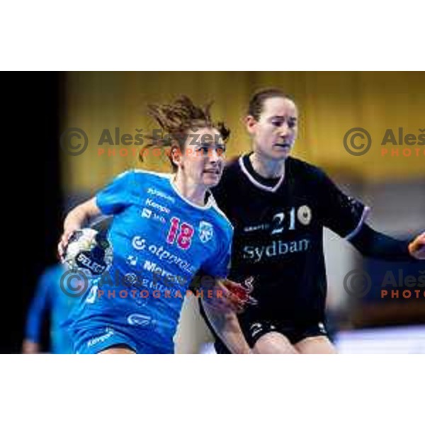Nina Zulic of Krim OTP Group Mercator in action during EHF Women’s Champions League 2025/2026 handball match between Krim OTP Group Mercator (SLO) and Odense Handbold (DEN) in Ljubljana, Slovenia on November 8, 2025. Photo: Filip Barbalic