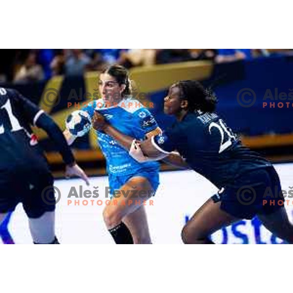 Ana Abina of Krim OTP Group Mercator in action during EHF Women’s Champions League 2025/2026 handball match between Krim OTP Group Mercator (SLO) and Odense Handbold (DEN) in Ljubljana, Slovenia on November 8, 2025. Photo: Filip Barbalic