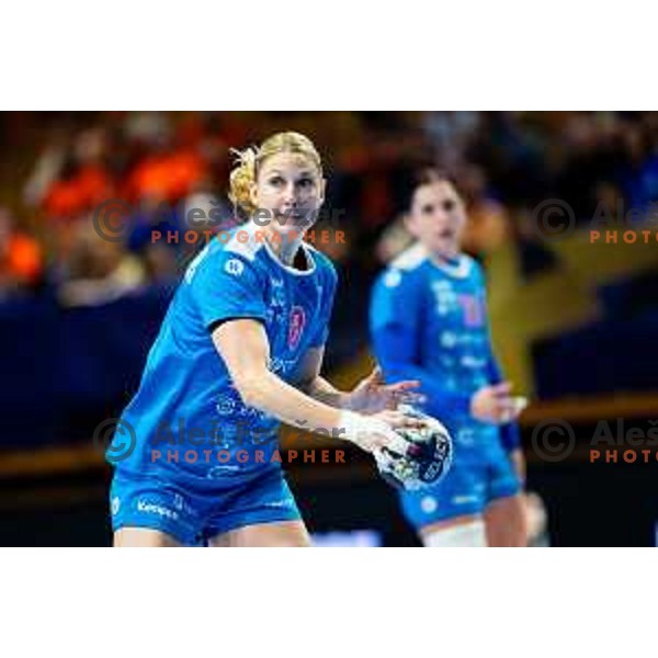 Tamara Mavsar of Krim OTP Group Mercator in action during EHF Women’s Champions League 2025/2026 handball match between Krim OTP Group Mercator (SLO) and Odense Handbold (DEN) in Ljubljana, Slovenia on November 8, 2025. Photo: Filip Barbalic