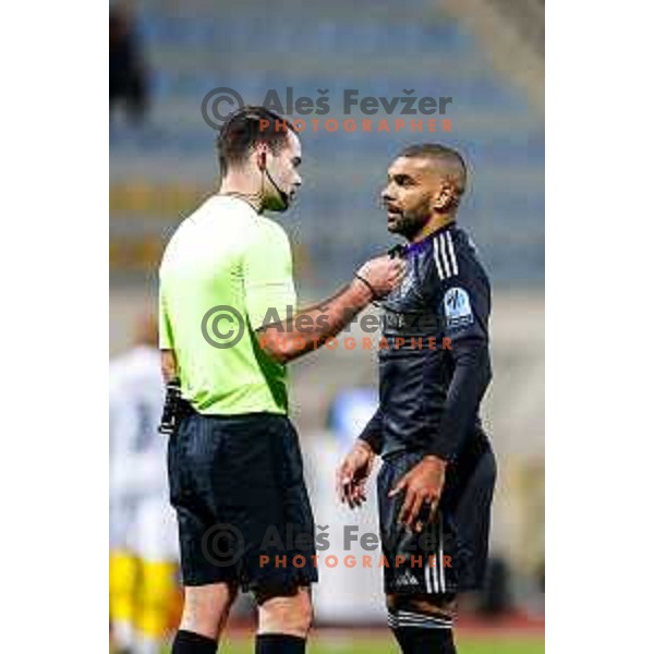 Hilal Soudani in action during Prva liga Telemach 2025/2026 football match between Kalcer Radomlje and Maribor in Domzale, Slovenia on November 8, 2025