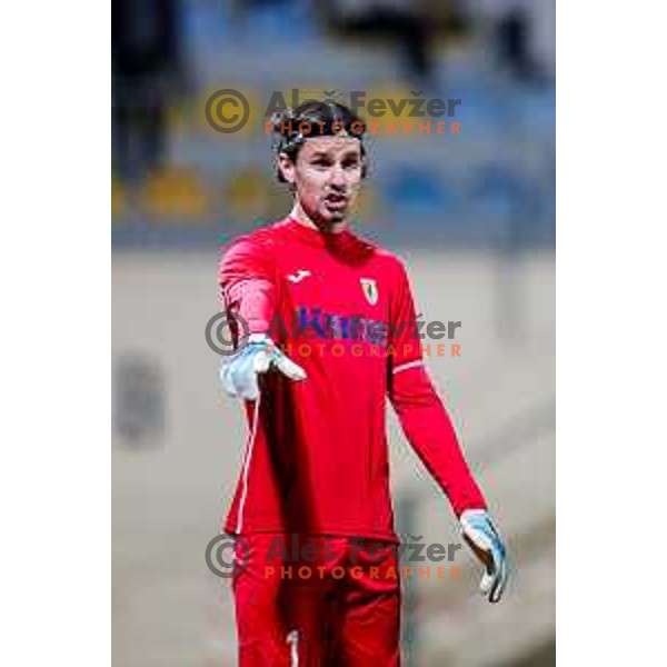 in action during Prva liga Telemach 2025/2026 football match between Kalcer Radomlje and Maribor in Domzale, Slovenia on November 8, 2025