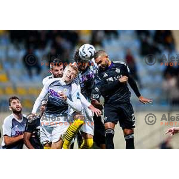 in action during Prva liga Telemach 2025/2026 football match between Kalcer Radomlje and Maribor in Domzale, Slovenia on November 8, 2025