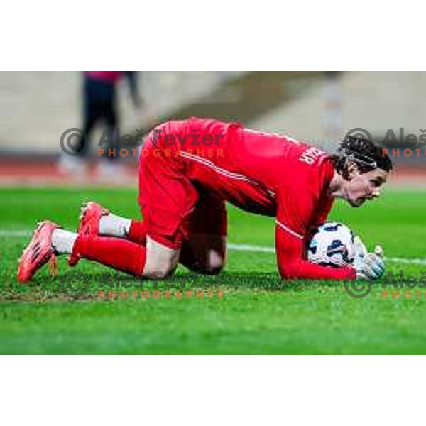 in action during Prva liga Telemach 2025/2026 football match between Kalcer Radomlje and Maribor in Domzale, Slovenia on November 8, 2025