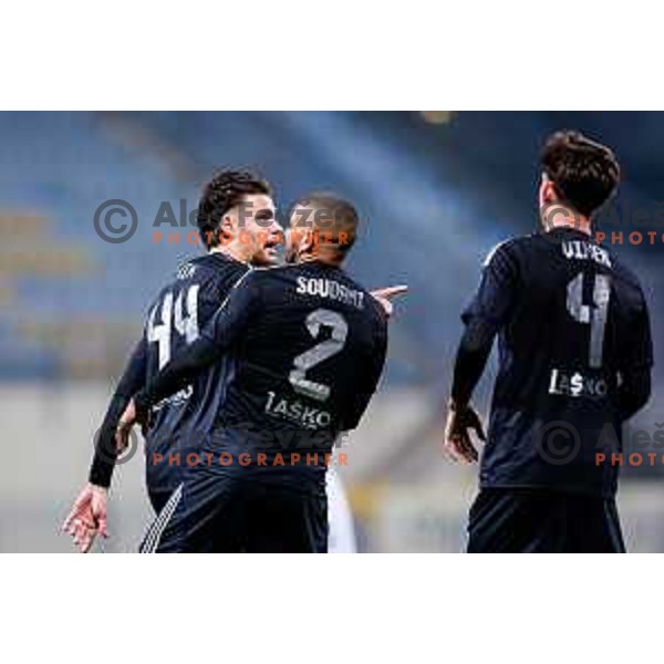 in action during Prva liga Telemach 2025/2026 football match between Kalcer Radomlje and Maribor in Domzale, Slovenia on November 8, 2025