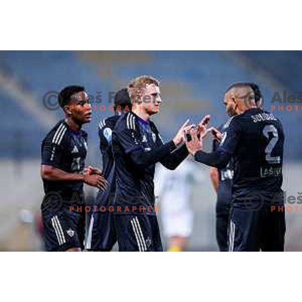 in action during Prva liga Telemach 2025/2026 football match between Kalcer Radomlje and Maribor in Domzale, Slovenia on November 8, 2025