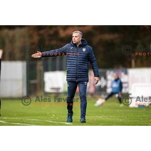 Anton Zlogar, head coach of NK Domzale during Prva liga Telemach 2025/26 football match between NK Aluminij and NK Domzale in Sportni park Kidricevo, Slovenia on November 8, 2025. Photo: Jure Banfi