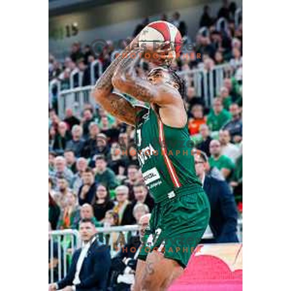 DJ Stewart in action during AdmiralBet ABA League 2025/2026 basketball match between Cedevita Olimpija (SLO) and Vienna (AUT) in SRC Stozice, Ljubljana, Slovenia on November 9, 2025.
