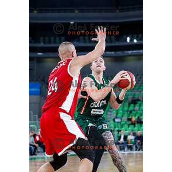 in action during AdmiralBet ABA League 2025/2026 basketball match between Cedevita Olimpija (SLO) and Vienna (AUT) in SRC Stozice, Ljubljana, Slovenia on November 9, 2025.