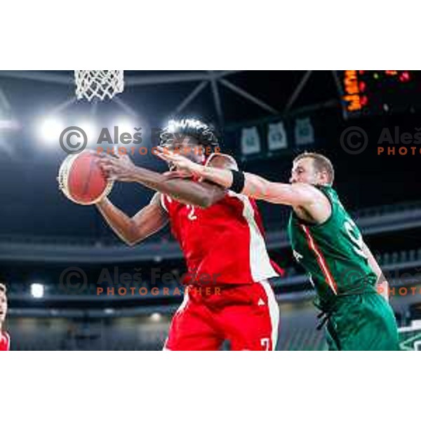 Thomas Kennedy in action during AdmiralBet ABA League 2025/2026 basketball match between Cedevita Olimpija (SLO) and Vienna (AUT) in SRC Stozice, Ljubljana, Slovenia on November 9, 2025.