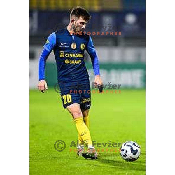 Nikita Iosifov in action during Prva liga Telemach 2025/2026 football match between Celje and Bravo Big Bang in Celje, Slovenia on November 9, 2025