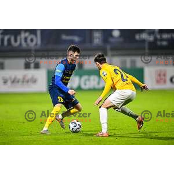 Nikita Iosifov in action during Prva liga Telemach 2025/2026 football match between Celje and Bravo Big Bang in Celje, Slovenia on November 9, 2025