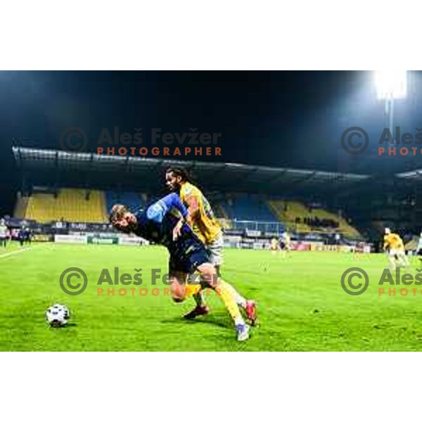 in action during Prva liga Telemach 2025/2026 football match between Celje and Bravo Big Bang in Celje, Slovenia on November 9, 2025