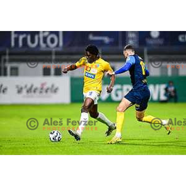 in action during Prva liga Telemach 2025/2026 football match between Celje and Bravo Big Bang in Celje, Slovenia on November 9, 2025