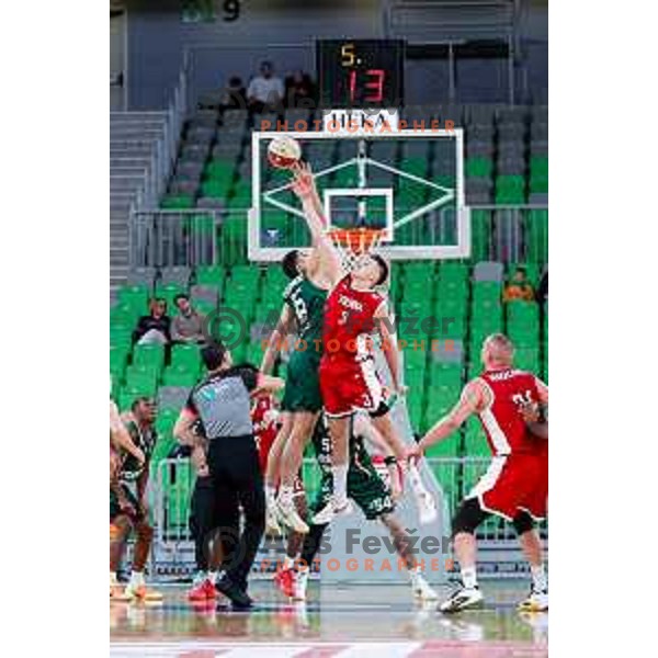 Gregor Glas in action during AdmiralBet ABA League 2025/2026 basketball match between Cedevita Olimpija (SLO) and Vienna (AUT) in SRC Stozice, Ljubljana, Slovenia on November 9, 2025.