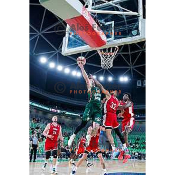 Thomas Kennedy in action during AdmiralBet ABA League 2025/2026 basketball match between Cedevita Olimpija (SLO) and Vienna (AUT) in SRC Stozice, Ljubljana, Slovenia on November 9, 2025.