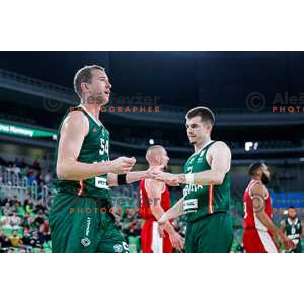 Thomas Kennedy in action during AdmiralBet ABA League 2025/2026 basketball match between Cedevita Olimpija (SLO) and Vienna (AUT) in SRC Stozice, Ljubljana, Slovenia on November 9, 2025.