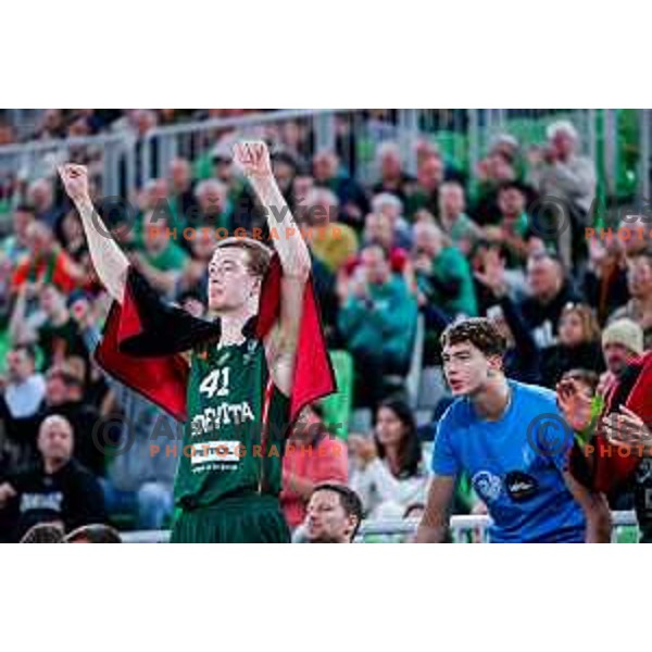 Ziga Daneu during AdmiralBet ABA League 2025/2026 basketball match between Cedevita Olimpija (SLO) and Vienna (AUT) in SRC Stozice, Ljubljana, Slovenia on November 9, 2025