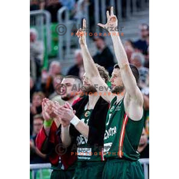 Aleksej Nikolic in action during AdmiralBet ABA League 2025/2026 basketball match between Cedevita Olimpija (SLO) and Vienna (AUT) in SRC Stozice, Ljubljana, Slovenia on November 9, 2025.