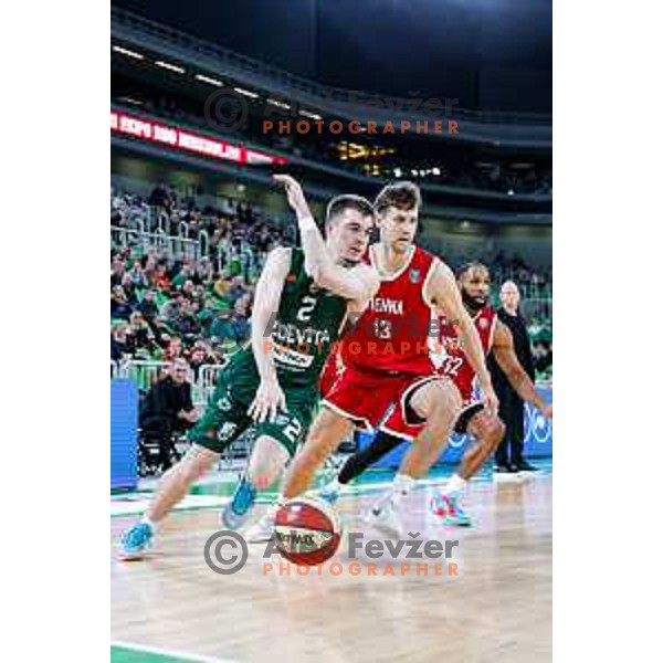 Joseph Girard III in action during AdmiralBet ABA League 2025/2026 basketball match between Cedevita Olimpija (SLO) and Vienna (AUT) in SRC Stozice, Ljubljana, Slovenia on November 9, 2025
