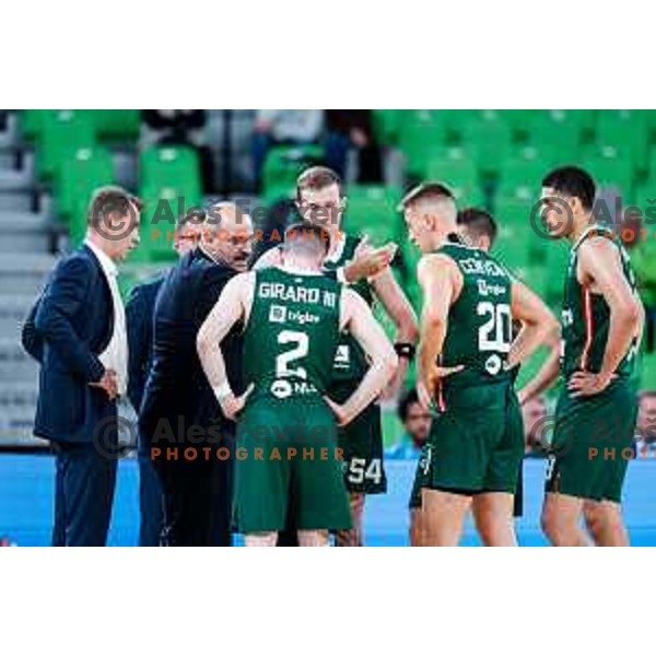 Zvezdan Mitrovic, Cameron Houindo during AdmiralBet ABA League 2025/2026 basketball match between Cedevita Olimpija (SLO) and Vienna (AUT) in SRC Stozice, Ljubljana, Slovenia on November 9, 2025.