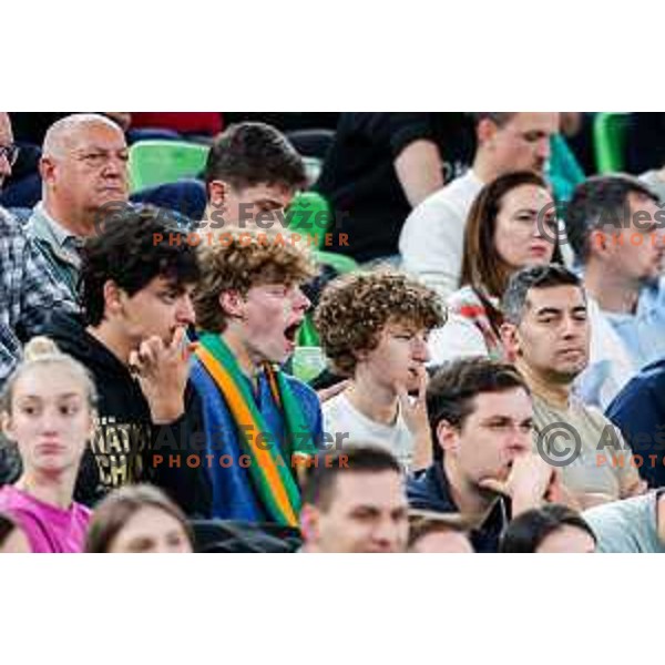 Fans during AdmiralBet ABA League 2025/2026 basketball match between Cedevita Olimpija (SLO) and Vienna (AUT) in SRC Stozice, Ljubljana, Slovenia on November 9, 2025