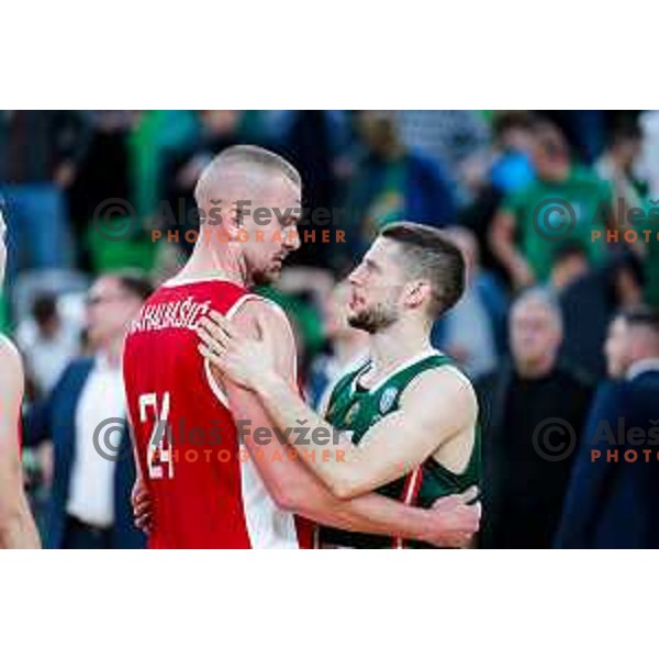 Rasid Mahalbasic and Aleksej Nikolic after AdmiralBet ABA League 2025/2026 basketball match between Cedevita Olimpija (SLO) and Vienna (AUT) in SRC Stozice, Ljubljana, Slovenia on November 9, 2025.