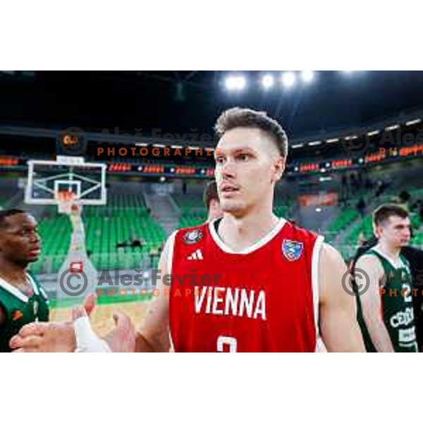 Gregor Glas in action during AdmiralBet ABA League 2025/2026 basketball match between Cedevita Olimpija (SLO) and Vienna (AUT) in SRC Stozice, Ljubljana, Slovenia on November 9, 2025.