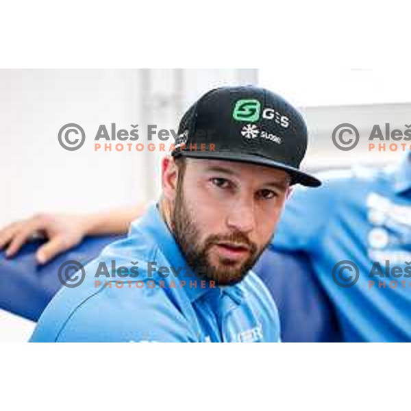 Martin Cater of Slovenia Alpine Speed team during press conference in Ljubljana, Slovenia on November 10, 2025