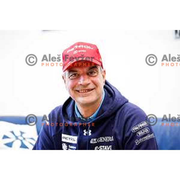 Ales Brezavscek, head coach of Slovenia Alpine Speed team during press conference in Ljubljana, Slovenia on November 10, 2025